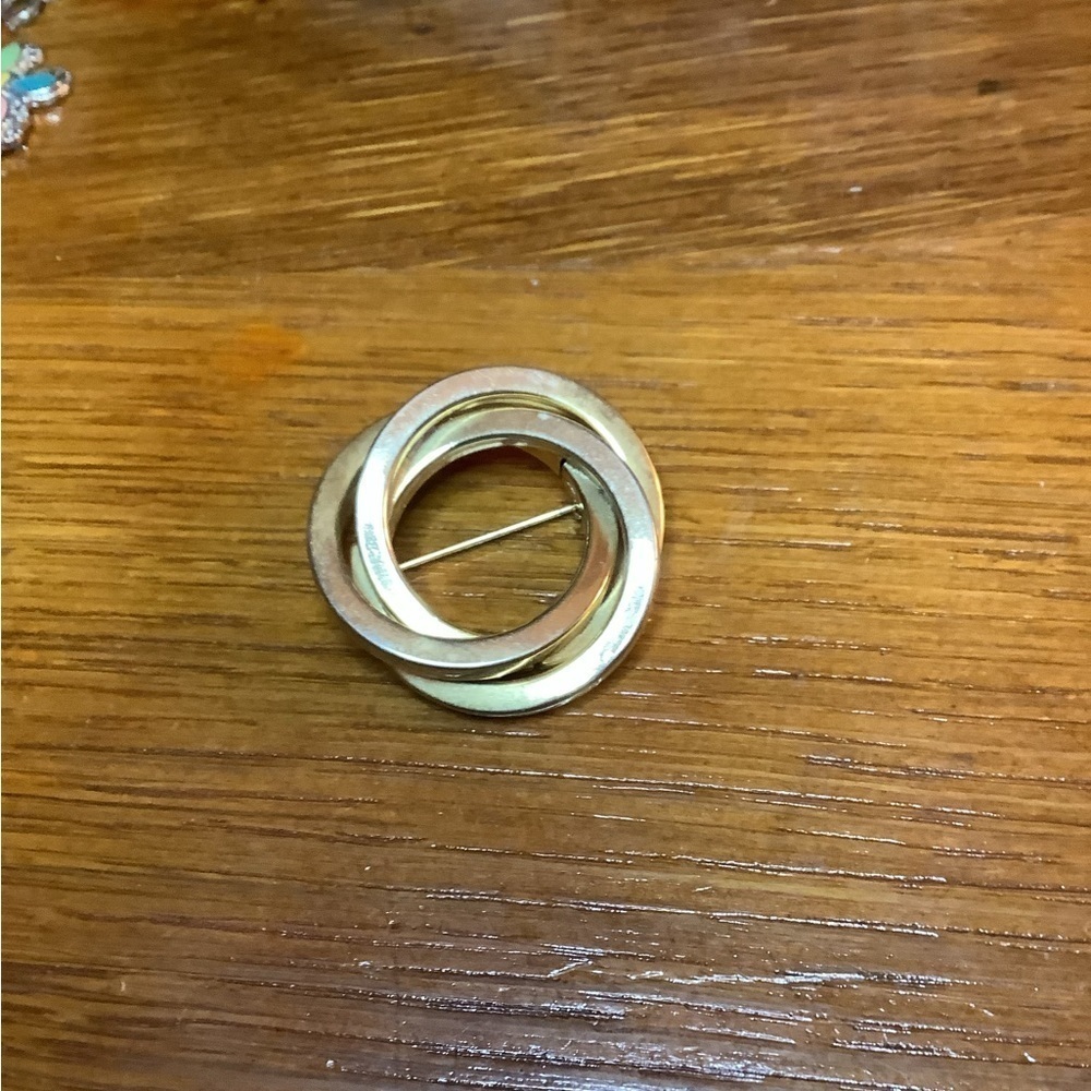 Vintage Double Circle Brooch